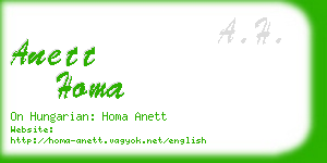 anett homa business card